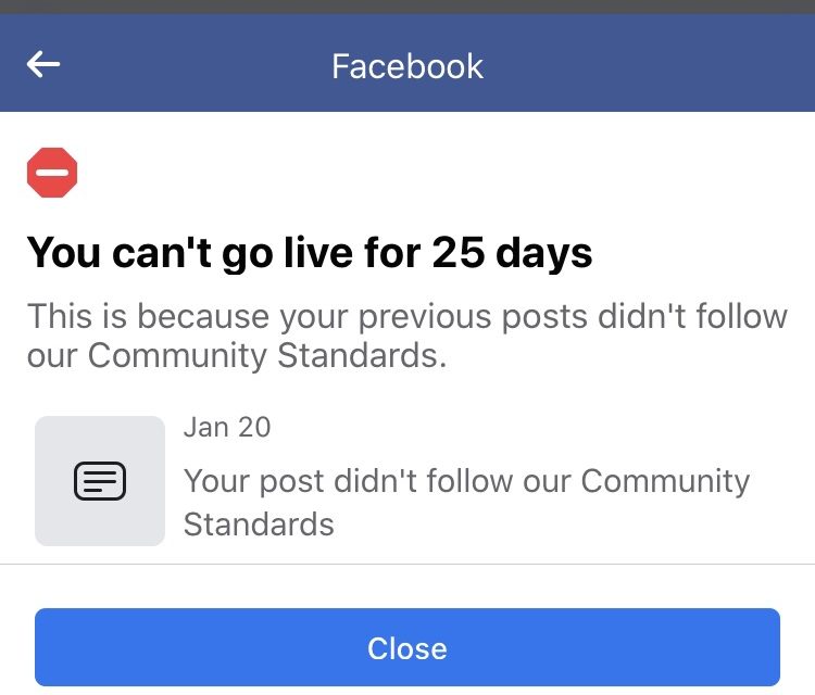 Facebook’s Live Censorship